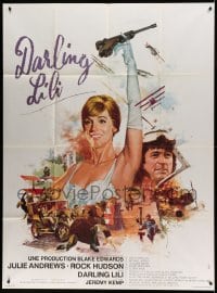 9f697 DARLING LILI French 1p 1970 different art of Julie Andrews & Rock Hudson by Yves Thos!