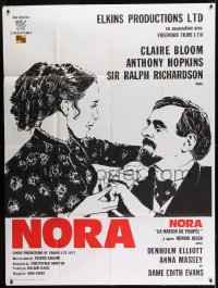 9f710 DOLL'S HOUSE French 1p 1973 art of Anthony Hopkins & Claire Bloom, from Henrik Ibsen play, Nora!