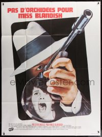 9f759 GRISSOM GANG French 1p 1971 Robert Aldrich, Kim Darby, different image of gangster with gun!