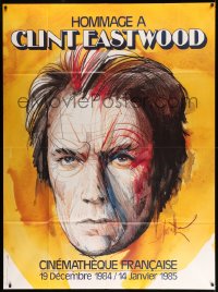 9f776 HOMMAGE A CLINT EASTWOOD French 1p 1984 Moretti headshot artwork of the man himself!