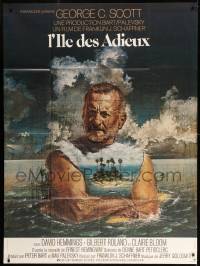 9f794 ISLANDS IN THE STREAM French 1p 1977 Ernest Hemingway, different Heron art of George C. Scott