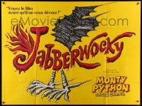 9f797 JABBERWOCKY teaser French 1p 1977 Terry Gilliam, Monty Python, best different title art!