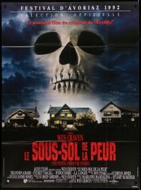 9f887 PEOPLE UNDER THE STAIRS French 1p 1992 Wes Craven, cool image of huge skull looming over house!