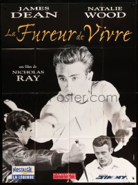 9f906 REBEL WITHOUT A CAUSE French 1p R1990s Nicholas Ray, great different images of James Dean!