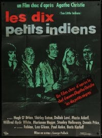 9f951 TEN LITTLE INDIANS French 1p 1966 Agatha Christie, Goetze art of Shirley Eaton & top stars!