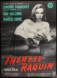 9f955 THERESE RAQUIN French 1p R1960s Marcel Carne, great full-length image of sexy Simone Signoret!