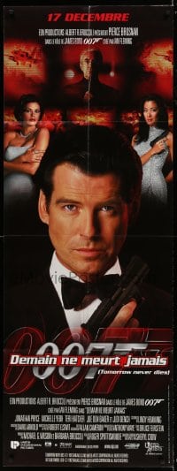 9f595 TOMORROW NEVER DIES advance French door panel 1997 Pierce Brosnan as James Bond!