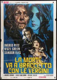 9f142 COUNTESS DRACULA Italian 1p 1972 Hammer, different Avelli art of sexy vampiress Ingrid Pitt!