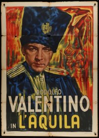 9f151 EAGLE Italian 1p R1940s great Paolo Tarquini art of Rudolph Valentino as Russian Cossack!