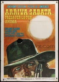9f184 SABATA THE KILLER Italian 1p 1970 cool spaghetti western art of Steffen by Renato Casaro!