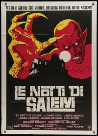 9f185 SALEM'S LOT Italian 1p 1980 Tobe Hooper & Stephen King, cool different vampire art!