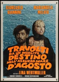 9f195 SWEPT AWAY Italian 1p 1978 Giancarlo Giannini, Mariangela Melato, directed by Lina Wertmuller