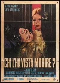 9f203 WHO SAW HER DIE Italian 1p 1972 Chi l'ha vista morire?, violent art by Enzo Nistri!