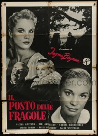 9f204 WILD STRAWBERRIES Italian 1p 1959 Ingmar Bergman's Smultronstallet, Bibi Andersson, different!