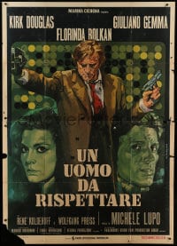9f254 MAN TO RESPECT Italian 2p 1971 art of Kirk Douglas, Bolkan & Gemma by Piero Ermanno Iaia!