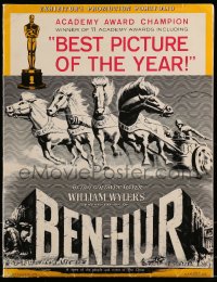 9f006 BEN-HUR awards pressbook 1961 Charlton Heston, William Wyler classic, incredibly elaborate!