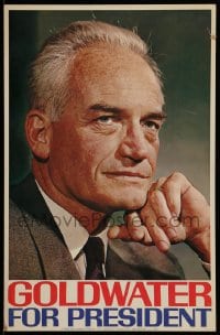 9f099 GOLDWATER FOR PRESIDENT color 11x17 political campaign 1964 he ran against Lyndon B. Johnson!