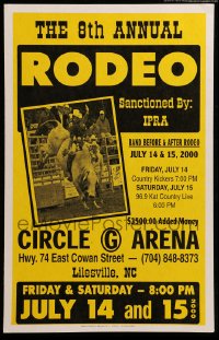 9f279 8TH ANNUAL RODEO Benton WC 2000 great image of professional bull rider in action!