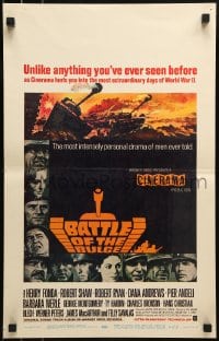 9f294 BATTLE OF THE BULGE Cinerama WC 1966 Henry Fonda, Robert Shaw, cool Jack Thurston tank art!