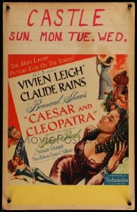 9f316 CAESAR & CLEOPATRA WC 1946 art of sexy Vivien Leigh & Claude Rains, George Bernard Shaw!