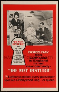 9f341 DO NOT DISTURB WC 1965 rare special Lufthansa German airline advertisement with Doris Day!