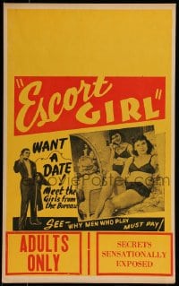 9f346 ESCORT GIRL WC 1941 see why men who play with half-naked bad girls must pay!