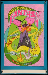 9f348 FANTASIA WC R1970 Disney classic musical, great psychedelic fantasy art, Technicolor!