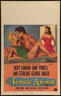 9f351 FEMALE ANIMAL WC 1958 artwork of sexy Hedy Lamarr, Jane Powell & George Nader!