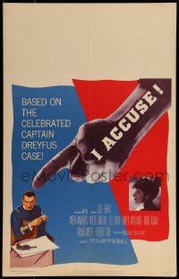 9f382 I ACCUSE WC 1958 director Jose Ferrer stars as Captain Dreyfus, huge pointing finger image!