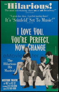 9f546 I LOVE YOU, YOU'RE PERFECT, NOW CHANGE stage play WC 1996 the hilarious hit musical!