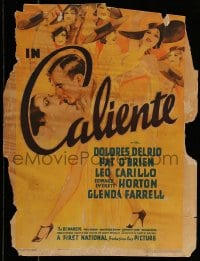 9f385 IN CALIENTE WC 1935 great deco art of Dolores Del Rio, Busby Berkeley musical, ultra rare!