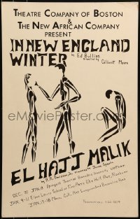 9f548 IN NEW ENGLAND WINTER/EL HAJJ MALIK stage play WC 1970s Company of Boston, New African Company