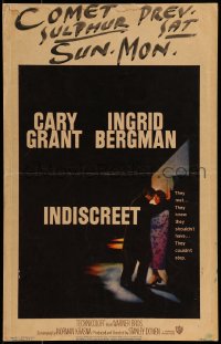 9f387 INDISCREET WC 1958 Cary Grant & Ingrid Bergman, directed by Stanley Donen!