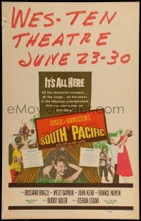 9f471 SOUTH PACIFIC WC 1959 Rossano Brazzi, Mitzi Gaynor, Rodgers & Hammerstein musical!