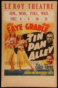 9f496 TIN PAN ALLEY WC 1940 sexy Alice Faye & Betty Grable in hula outfits with ukuleles!