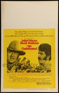 9f507 UNDEFEATED WC 1969 great Civil War cast portrait with John Wayne & Rock Hudson!