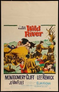 9f514 WILD RIVER WC 1960 directed by Elia Kazan, great montage of Montgomery Clift & Lee Remick!