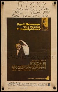 9f521 YOUNG PHILADELPHIANS WC 1959 lawyer Paul Newman defends Robert Vaughn from murder charges!