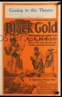 9f009 BLACK GOLD pressbook 1927 exact full-size image of the 14x22 window card!