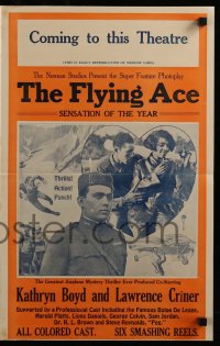 9f019 FLYING ACE pressbook 1926 cool all-black aviation, greatest airplane thriller ever produced!