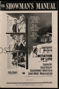 9f027 IMITATION OF LIFE pressbook 1959 sexy Lana Turner, Sandra Dee, from Fannie Hurst novel!