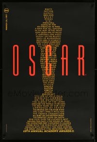 9g102 69TH ANNUAL ACADEMY AWARDS heavy stock 24x36 1sh 1997 image of Oscar from winning movie titles
