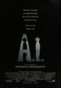 9g106 A.I. ARTIFICIAL INTELLIGENCE int'l advance DS 1sh 2001 Spielberg, Haley Joel Osment, Jude Law!