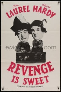 9g148 BABES IN TOYLAND 1sh R1960s great image of Laurel & Hardy, Revenge is Sweet!