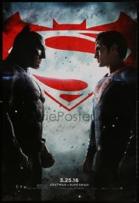 9g170 BATMAN V SUPERMAN teaser DS 1sh 2016 Ben Affleck and Henry Cavill in title roles facing off!