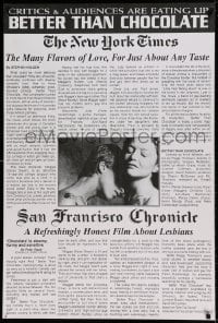9g189 BETTER THAN CHOCOLATE 1sh 1999 Anne Wheeler, sexy image from lesbian romance, newspaper!