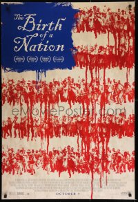 9g197 BIRTH OF A NATION advance DS 1sh 2016 Nate Parker, cool American flag composite image!