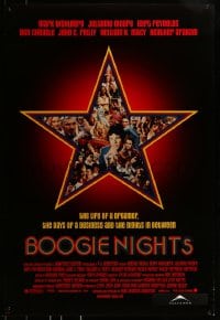 9g210 BOOGIE NIGHTS 1sh 1997 Burt Reynolds, Julianne Moore, Wahlberg as Dirk Diggler!