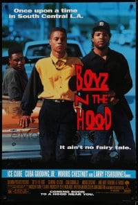 9g216 BOYZ N THE HOOD advance DS 1sh 1991 Cuba Gooding Jr., Ice Cube, directed by John Singleton!