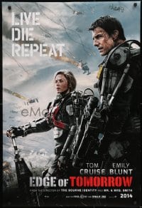 9g319 EDGE OF TOMORROW teaser DS 1sh 2014 Tom Cruise & Emily Blunt, live, die, repeat, 2014 style!